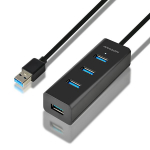 I/O HUB USB3.0 4PORT CHARGING/1.2M HUE-S2BL AXAGON HUE-S2BL 8595247903532