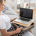 Ne&scaron;iojamas stalas kompiuteriui su skyriumi daiktams Larage InnovaGoods Home Living