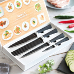 Peilių rinkinys Black Shark Swiss&middot;Q Namiutsu InnovaGoods 4 Dalys