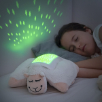 Pūkuota avytė su LED projektoriumi