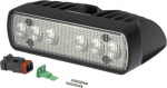 Darbo &scaron;viesos diodas LED, 28W, 2700lm, stačiakampis, 12/24V, skaidrus, 118.1x156x48mm, Deutsch 2-pin, Flood, 6 LED, Pictor 620 i&scaron; Nordic Lights