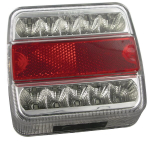Galinis LED žibintas, kvadratinis, 12/24V, 100x40x100mm