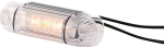 Gabaritinė lemputė LED, stačiakampė, 12/24V, balta, tvirtinama varžtais, 84x25x24mm,