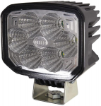 Darbinis LED žibintas, 12W, 1000lm, stačiakampis, 12/24V, skaidrus, spaustukas, 6 LED, Hella
