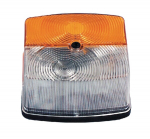 Krypties ir padėties žibintas LH kvadratinis, 12/24V, gintarinis/skaidrus, tvirtinamas varžtais, 95x55x85mm, Jokon