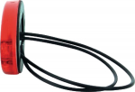 Gabaritinė lemputė LED, ovali, 12/24V, oranžinė/raudona, tvirtinama varžtais, 102x46mm,
