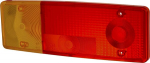 Žibinto gaubtas, gintarinis/raudonas 284x102 mm galinis/kairiasis Waś
