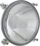 Apvalus priekinis žibintas, 12/24V, 123x123mm, Kramp