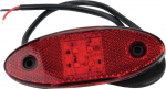 Gabaritinis žibintas LED, ovali, 12/24V, raudona, tvirtinama varžtais, "Britax