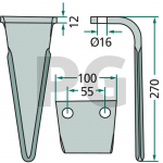 Rotacinių akėčių noragas Kairinis
