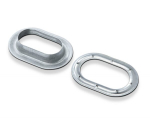 42 x 22 mm cinkuotos ovalios kilpos