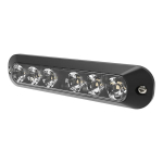Krypties blykstė 6 LED 12/24V gintarinės spalvos