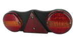Galinis žibintas LH LED, stačiakampio formos, 12 V, gintarinis/raudonas, tvirtinamas varžtais, 424x75 mm, Britax