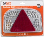 Daugiafunkcinis &scaron;viestuvas RH LED, stačiakampis, 12 V, 244x149x48 mm, 7 kontaktų bajonetas, gopart
