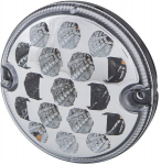 Krypties ir padėties žibintas LED, priekinis, apvalus, 10/30 V, skaidrus, tvirtinamas varžtais, &Oslash; 95 mm, 17 LED, "Hella ValueFit