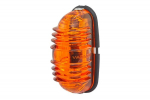Kontrolinė lemputė 18W, ovali, 12V, gintarinė, tvirtinama varžtais, 83x41mm, Hella