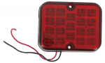 Rūko žibintas LED, kvadratinis, 12-24V, raudonas, 101x80,7x30mm, gopart