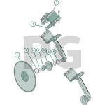 Guolis PCD 110 mm  outer &Oslash; 135 mm  height 53 mm  (without circlip groove)