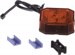 Žibintas LED, a&scaron;tuonkampis, 12 V, raudonas, tvirtinamas varžtais, 65x28x44 mm, Asp&ouml;ck