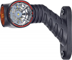 Gabaritinis žibintas RH LED, 0,7/1,4 W, 12/24 V, balta/oranžinė/raudona, 110x55x125 mm, 3 LED, Kramp