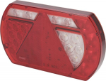 Daugiafunkcinis galinis RH žibintas LED, 12 V, 236x140x24,3 mm, 6 kontaktų bajonetas, Kramp