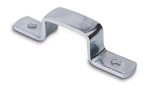 Cinkuotas plok&scaron;čias spaustukas ovaliai kilpai 42x22 mm atstumu tarp skylių: 57 mm atstumas