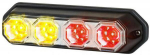 Galinis LED žibintas, stačiakampis, 12/24V, raudonas/oranžinis, 147x37x42mm, 4 LED, Kramp