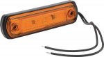 Gabaritinis žibintas LED, 0,5/1W, stačiakampė, 12/24V, oranžinė, 110x31x15mm, 4 LED, gopart