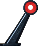 Žibintas LH LED, apvalus, 12/24V, raudonas/permatomas, tvirtinamas varžtais, 190x89x164mm, Waś
