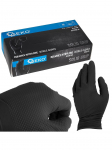 Nitrilinės pir&scaron;tinės SOLID GRIP, M dydis, juodos (50 vnt.)