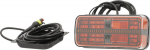 Daugiafunkcinis galinis LED žibintas, stačiakampis, 12 V (integruota varža), 200,5x85,3x28,9 mm, Kramp