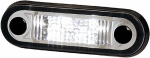 Gabaritinis žibintas LED, 0,50 W, stačiakampė, 12/24 V, balta, tvirtinama varžtais, 84x2 LED, "Hella