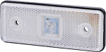 Gabaritinis žibintas LED, 0,4/0,7 W, stačiakampė, 12/24 V, balta, 112x45x11 mm, 1 LED, gopart