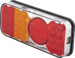 Galinis žibintas LH LED, stačiakampis, gintarinis/raudonas, tvirtinamas varžtais, Waś