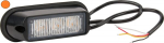 Įspėjamasis LED žibintas, 6W, 12-24V, gintarinis, tvirtinamas varžtais, 106x34x30mm, 3 LED, Kramp