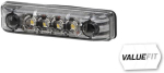 Gabaritinis LED žibintas, stačiakampio formos, 24 V, balti, tvirtinami varžtais, 65x11x16 mm, 4 &scaron;viesos diodai, "Hella ValueFit