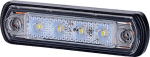 Gabaritinis žibintas LED, 0,5/1W, stačiakampė, 12/24V, balta, 82x31x15mm, 4 LED, gopart