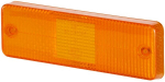 Žibinto gaubtas, gintarinis, stačiakampis 150x30x54mm LH/RH "Hella