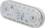 Gabaritinis žibintas LED, stačiakampė, 12/24V, balta, tvirtinama varžtais, 114x25x40mm, Waś