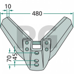 Sparnuotos noragas De&scaron;ininis, underside Padengtas, KF30P