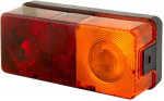 Galinis žibintas RH stačiakampio formos, 12/24V, raudonas/oranžinis, prisukamas varžtais, 170x62x75mm, Hella