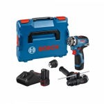 BOSCH GSR 12V-35 FC gręžtuvas - suktuvas + 2 adapteriai 2x3 Ah L-Boxx