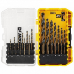 DeWALT Black & Gold HSS grąžtų rinkinys metalui (19 vnt.)
