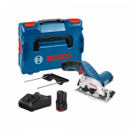 BOSCH GKS 12V-26 diskinis pjūklas 2x3 Ah L-Boxx