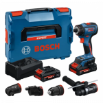 BOSCH EXPERT EXSR18V-90FC gręžtuvas - suktuvas + 4 adapteriai 2x4 Ah L-Boxx