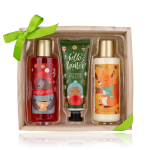 Kūno priežiūros rinkinys medinėje dėžutėje "HELLO WINTER"