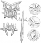 Armor theme pripučiamų &scaron;arvų rinkinys, sidabrinė spalva