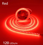 Led juosta 2835led 12v raudona 10w 120ledu ip65