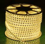 LED juosta 220v &scaron;ilta gelsva spalva 3000K ip68