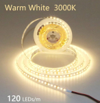 Led juosta 2835led 24v 3000k 10w 120ledu ip20